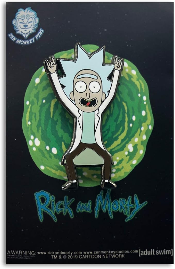 tiny rick: 1.75" 可收藏的硬搪瓷别针
